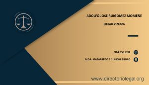 Adolfo Jose Ruigomez Momeñe abogado en Bilbao