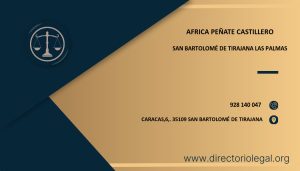 Africa Peñate Castillero abogado en San Bartolomé de Tirajana