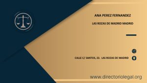 Ana Perez Fernandez abogado en Las Rozas de Madrid