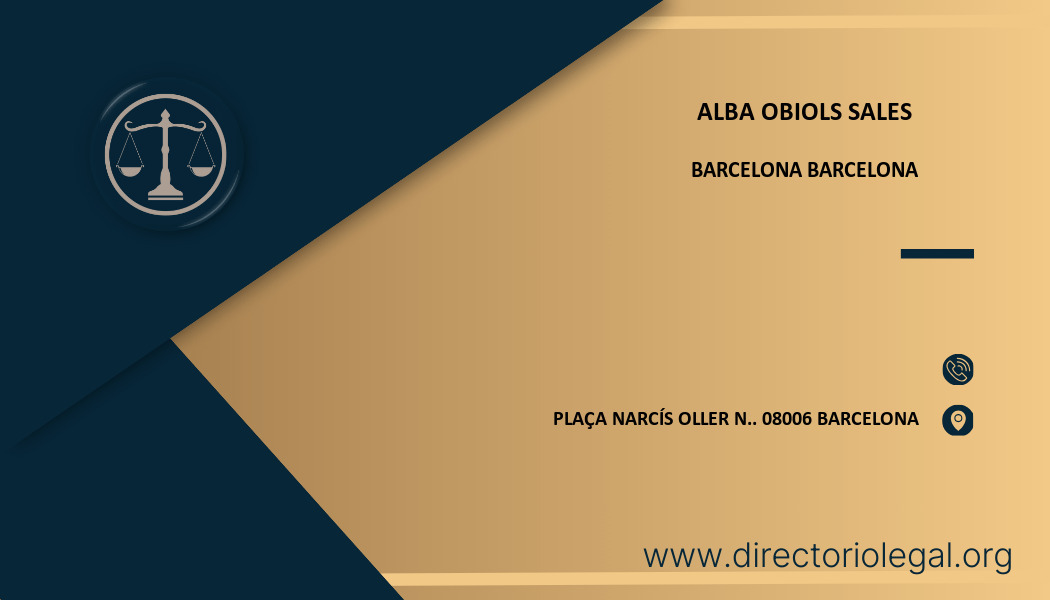 abogado Alba Obiols Sales en Barcelona