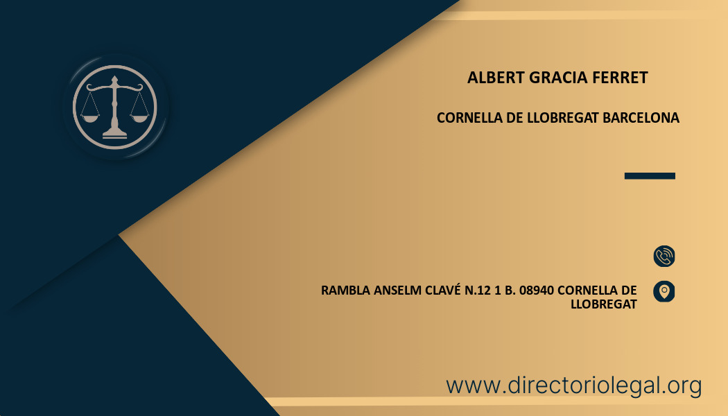 abogado Albert Gracia Ferret en Cornella de Llobregat