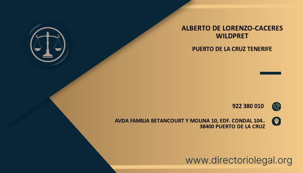 abogado Alberto De Lorenzo-Caceres Wildpret en Puerto de la Cruz