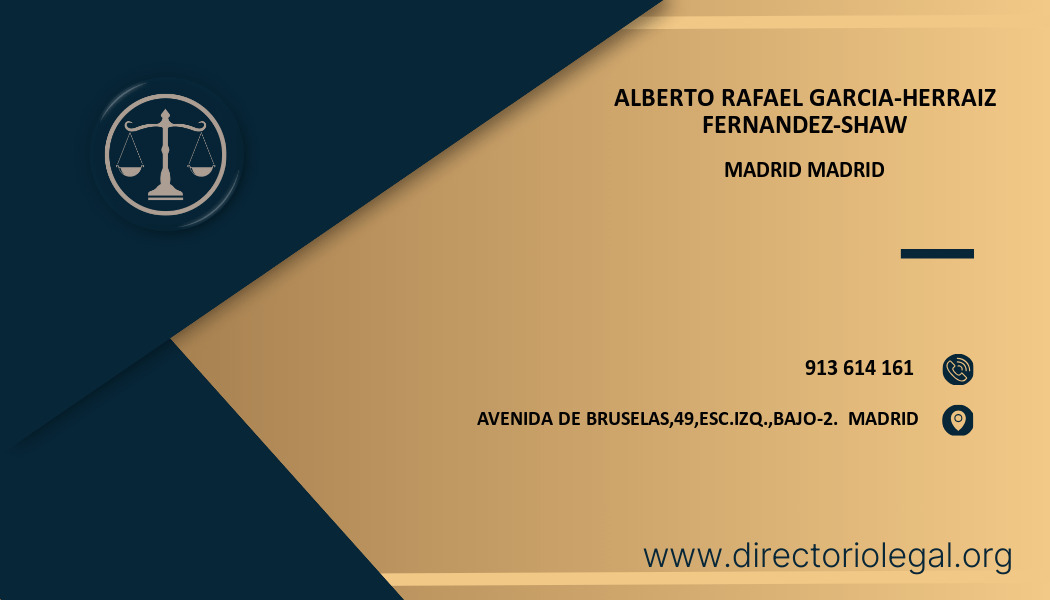 abogado Alberto Rafael Garcia-Herraiz Fernandez-Shaw en Madrid