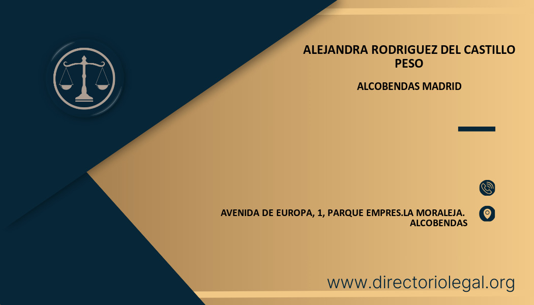 abogado Alejandra Rodriguez Del Castillo Peso en Alcobendas