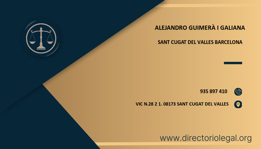 abogado Alejandro Guimerà I Galiana en Sant Cugat del Valles