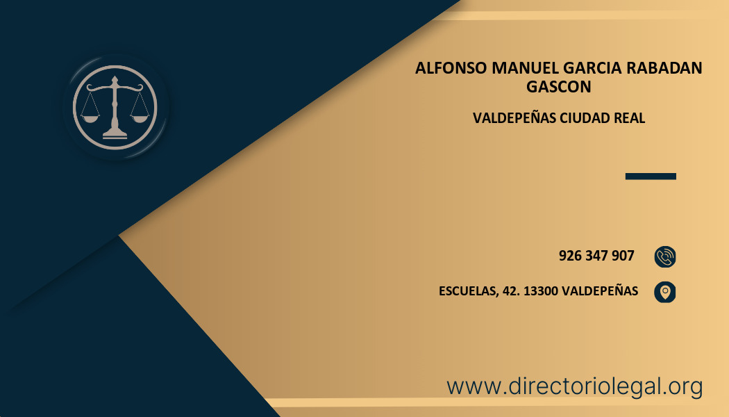 abogado Alfonso Manuel Garcia Rabadan Gascon en Valdepeñas