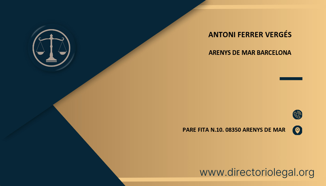 abogado Antoni Ferrer Vergés en Arenys de Mar