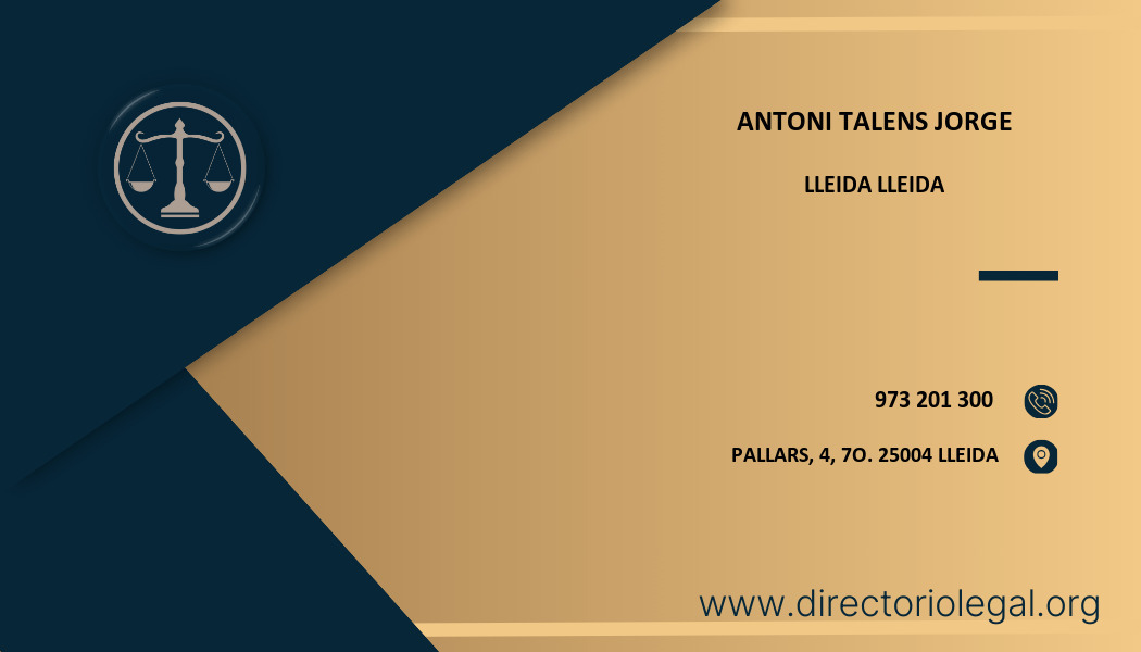 abogado Antoni Talens Jorge en Lleida