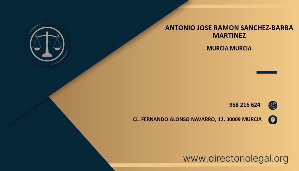 abogado Antonio Jose Ramon Sanchez-Barba Martinez en Murcia