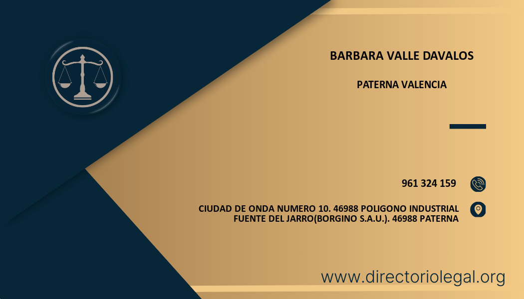 abogado Barbara Valle Davalos en Paterna