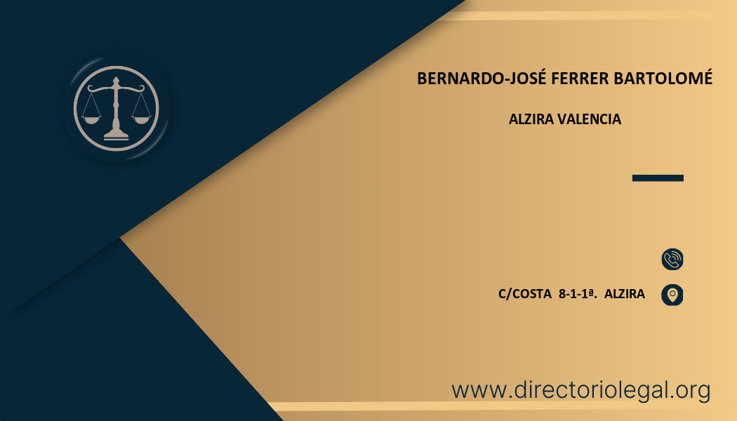 abogado Bernardo-José Ferrer Bartolomé en Alzira