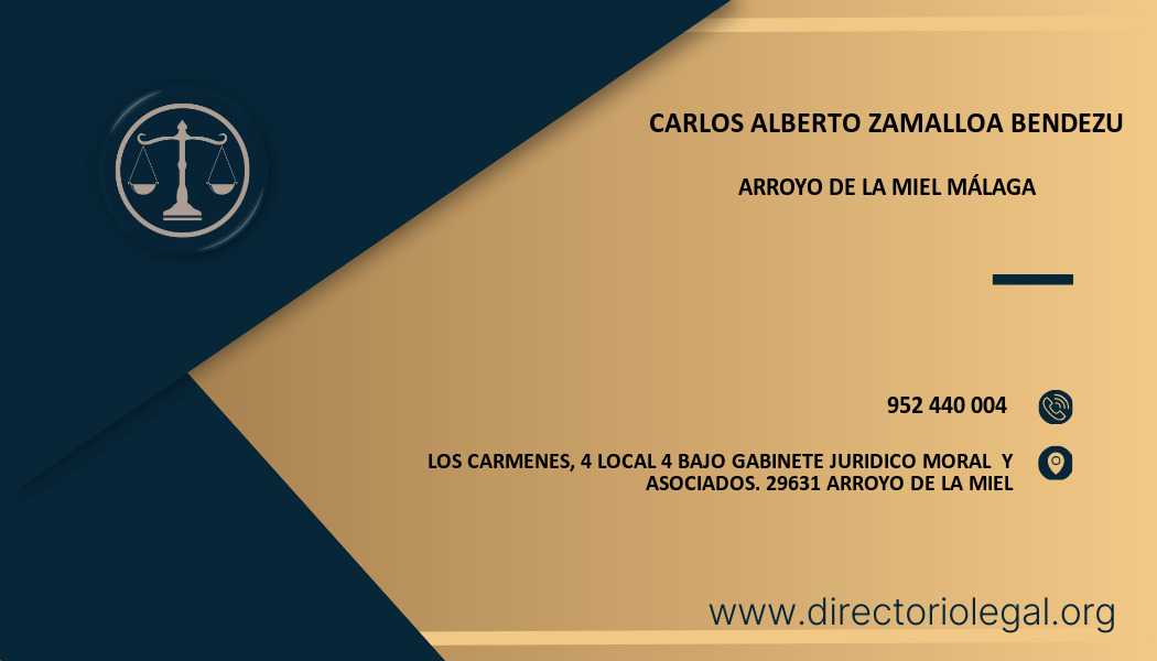 abogado Carlos Alberto Zamalloa Bendezu en Arroyo de la Miel