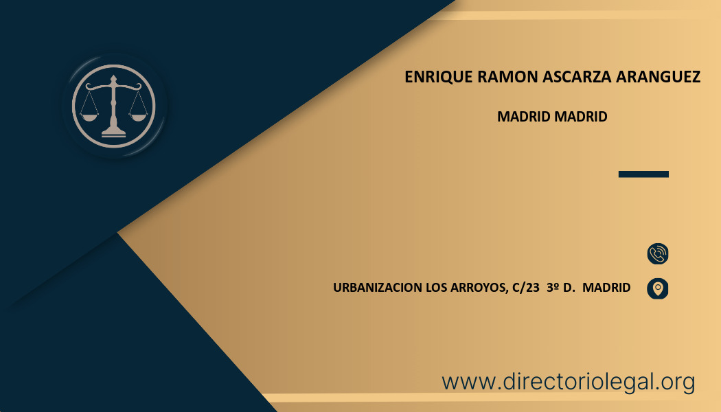 abogado Enrique Ramon Ascarza Aranguez en Madrid