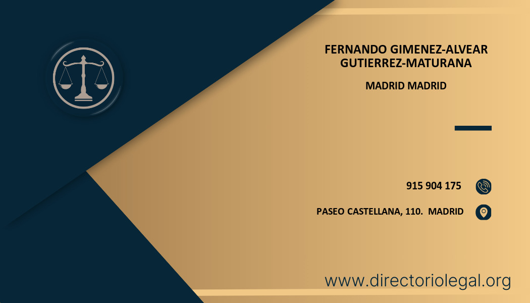 abogado Fernando Gimenez-Alvear Gutierrez-Maturana en Madrid