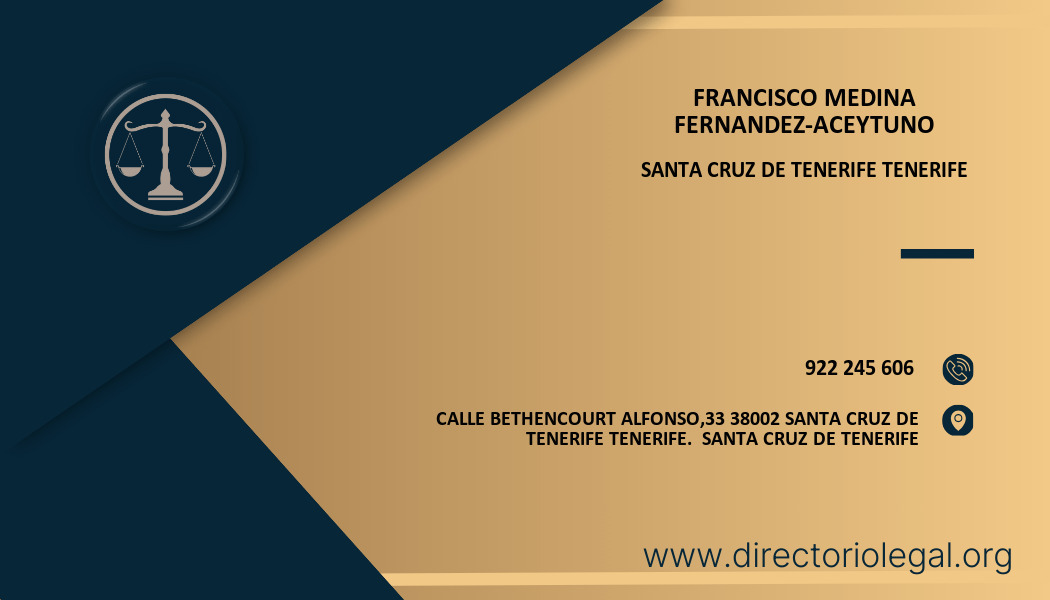 abogado Francisco Medina Fernandez-Aceytuno en Santa Cruz de Tenerife