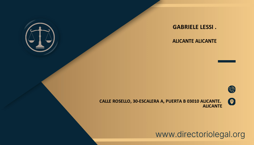 abogado Gabriele Lessi . en Alicante