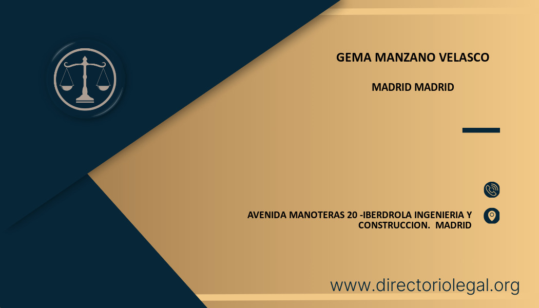 abogado Gema Manzano Velasco en Madrid