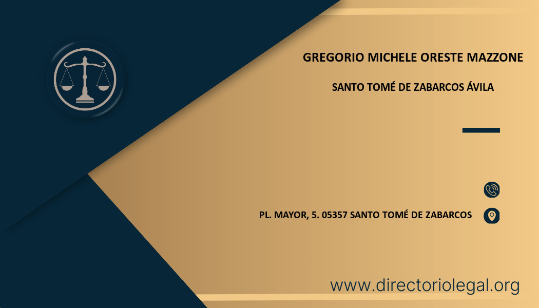 abogado Gregorio Michele Oreste Mazzone en Santo Tomé de Zabarcos