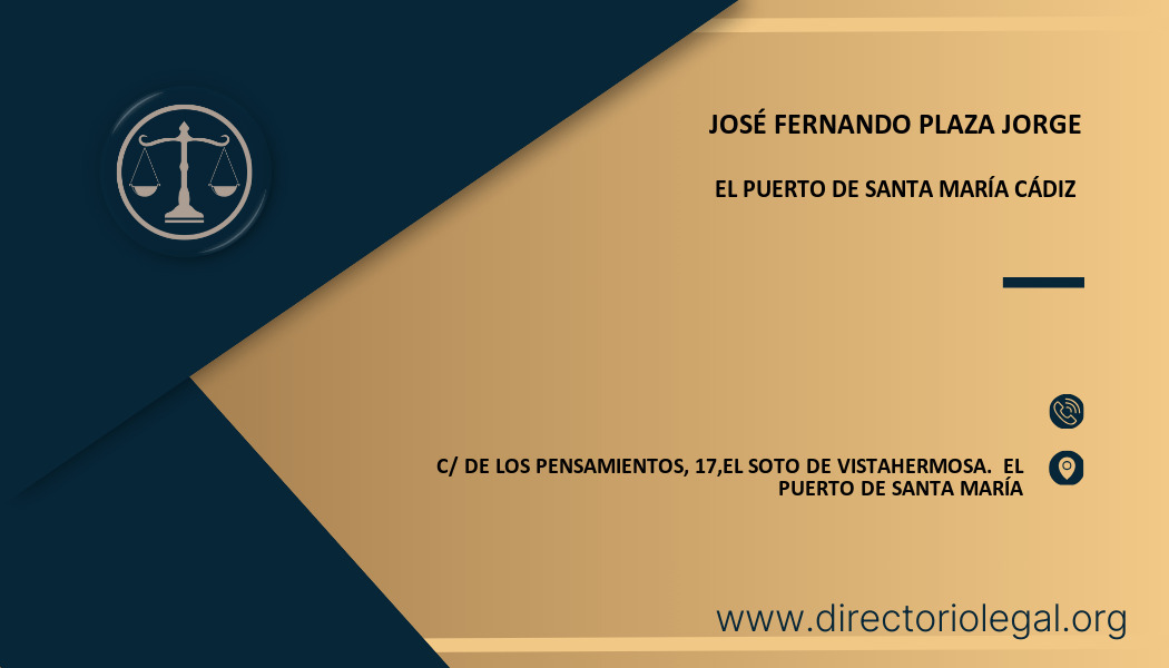 abogado José Fernando Plaza Jorge en El Puerto de Santa María