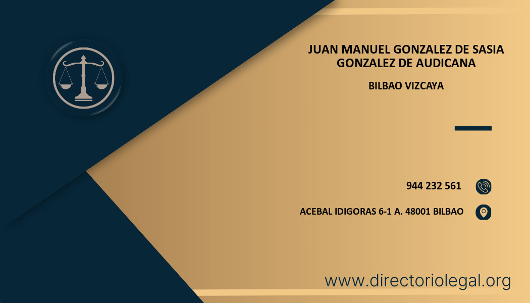 abogado Juan Manuel Gonzalez De Sasia Gonzalez De Audicana en Bilbao