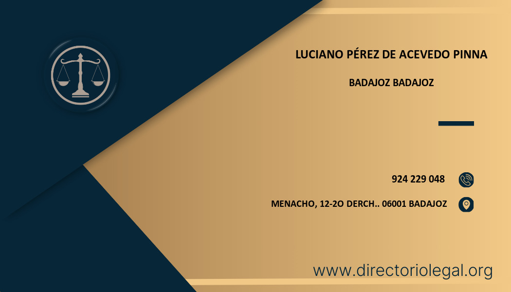 abogado Luciano Pérez De Acevedo Pinna en Badajoz