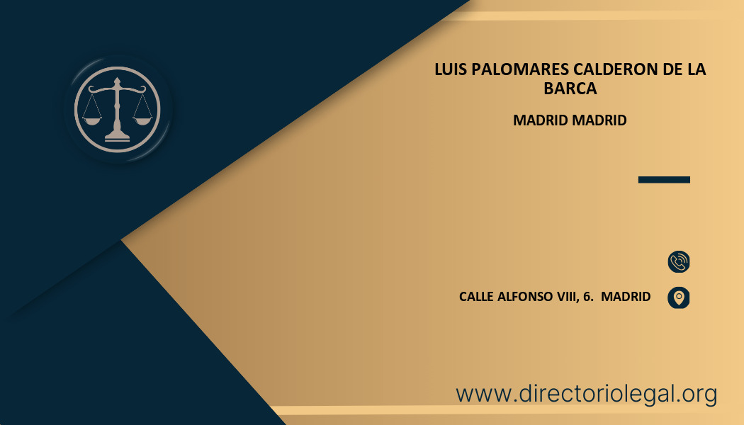 abogado Luis Palomares Calderon De La Barca en Madrid