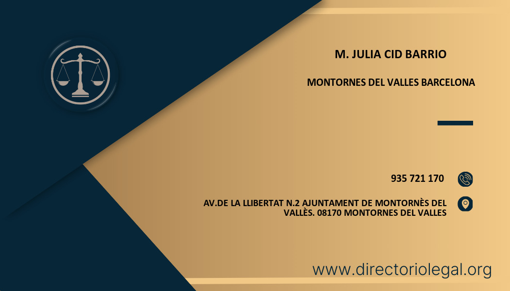 abogado M. Julia Cid Barrio en Montornes del Valles