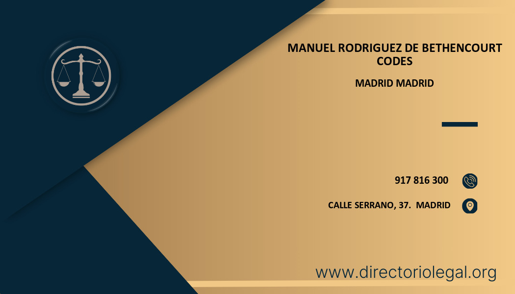 abogado Manuel Rodriguez De Bethencourt Codes en Madrid