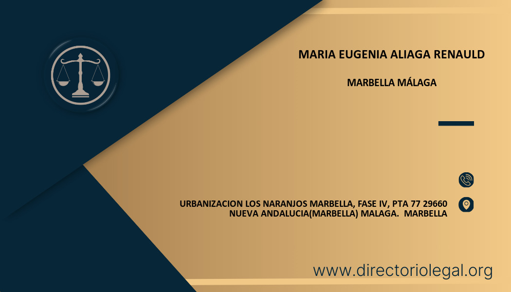 abogado Maria Eugenia Aliaga Renauld en Marbella