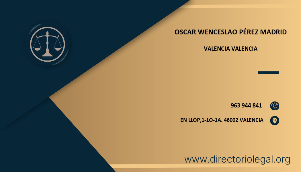 abogado Oscar Wenceslao Pérez Madrid en Valencia