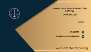 Engracia Sacramento Brotons Sanchez abogado en Catral