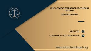 Jose De Zayas Fernandez De Cordoba Molero abogado en Granada